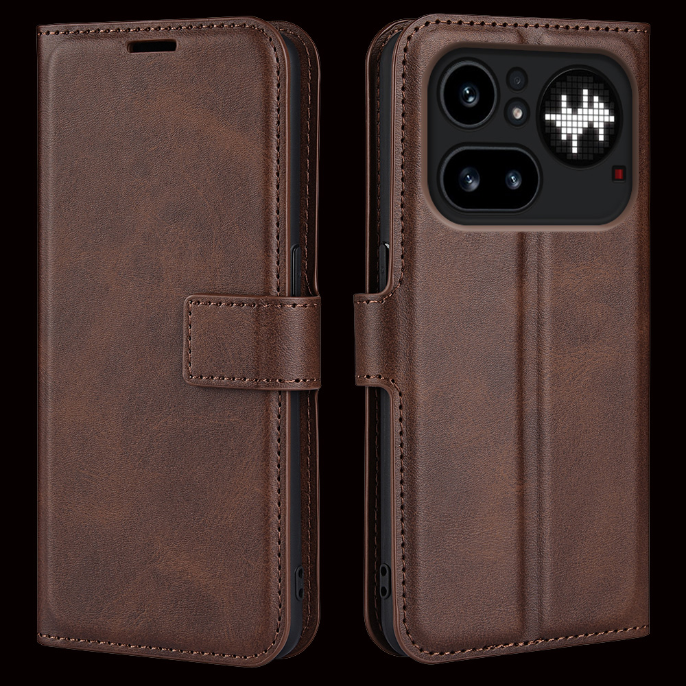 Phone Cases Nothing 3A - Capa Flip de Couro Premium para