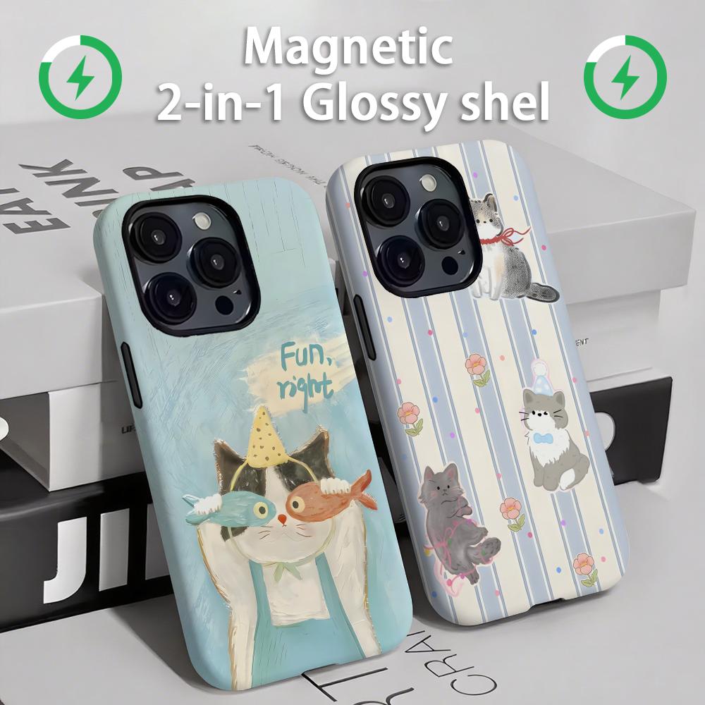 Phone Cases Iphone 13 - Gatos e cães bonitos caso de