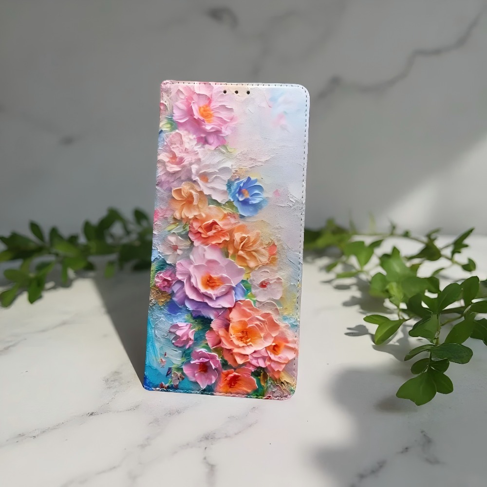 Flip Leather Case - Capa Carteira Magnética de Couro Pintada