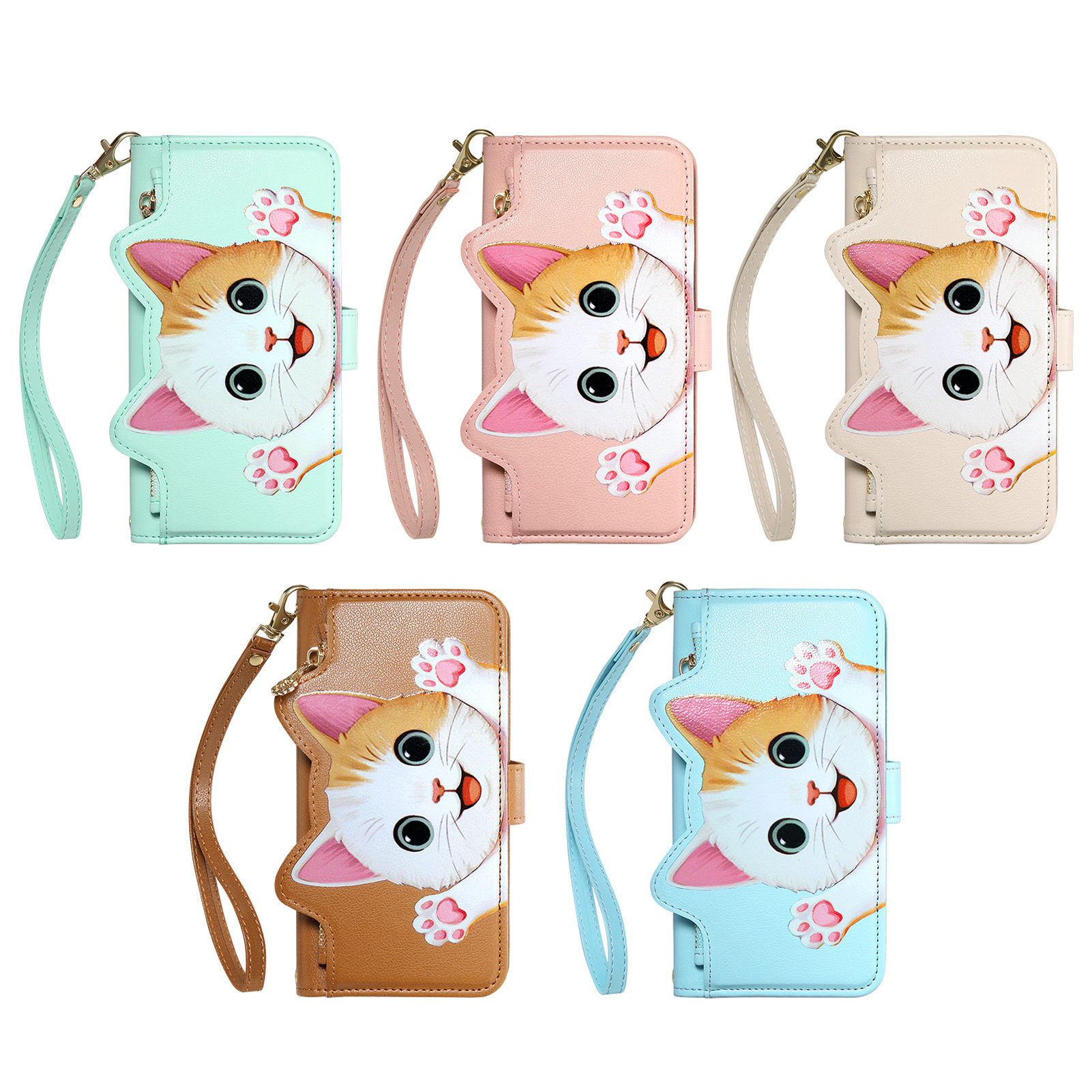 Flip Leather Case - Capa de Telefone com Zíper e