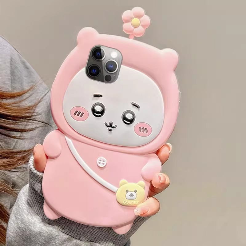 Capa de Silicone 3D Chiikawa c - Phone Cases Japanese avaliação e preço