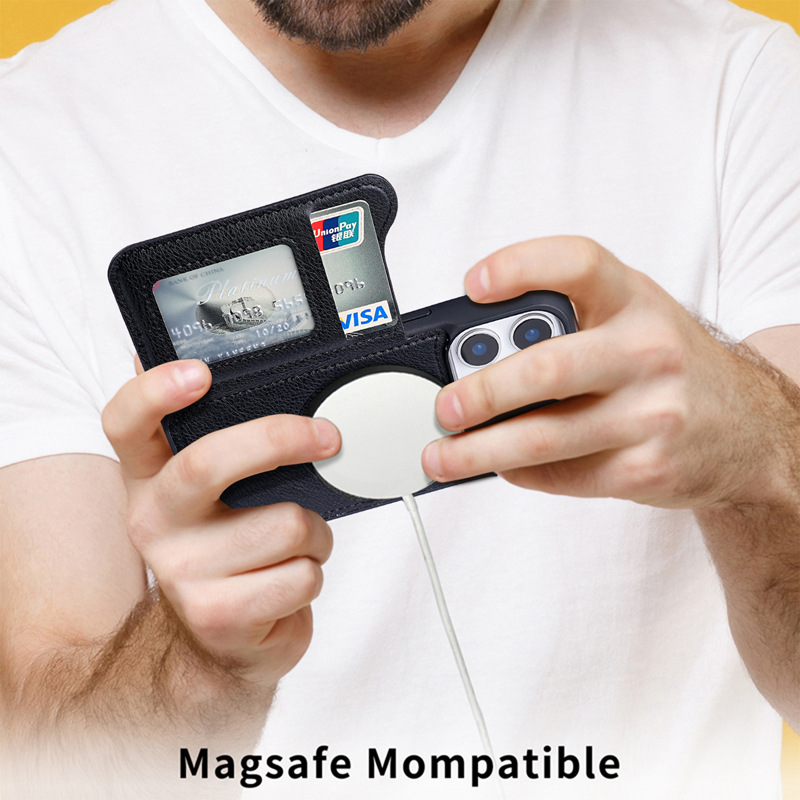 Para magsafe magnético flip co - Flip Leather Case avaliação e preço