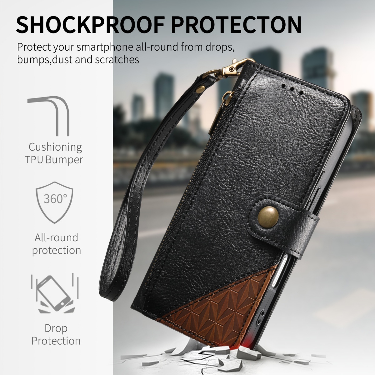 Capa de Telefone em Couro PU c - Flip Leather Case avaliação e preço