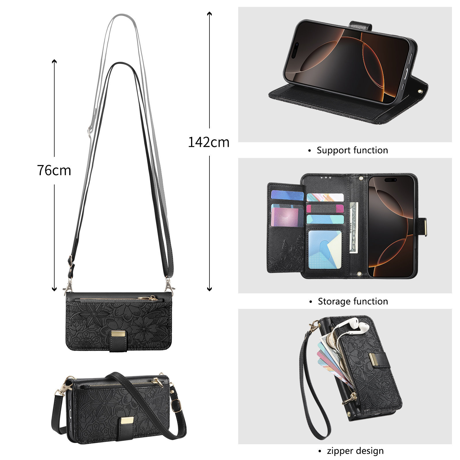 Capa de Couro com Zíper e Alça - Flip Leather Case avaliação e preço