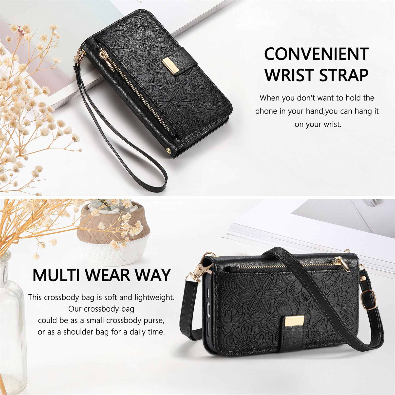 Capa de Couro com Zíper e Alça - Flip Leather Case avaliação e preço