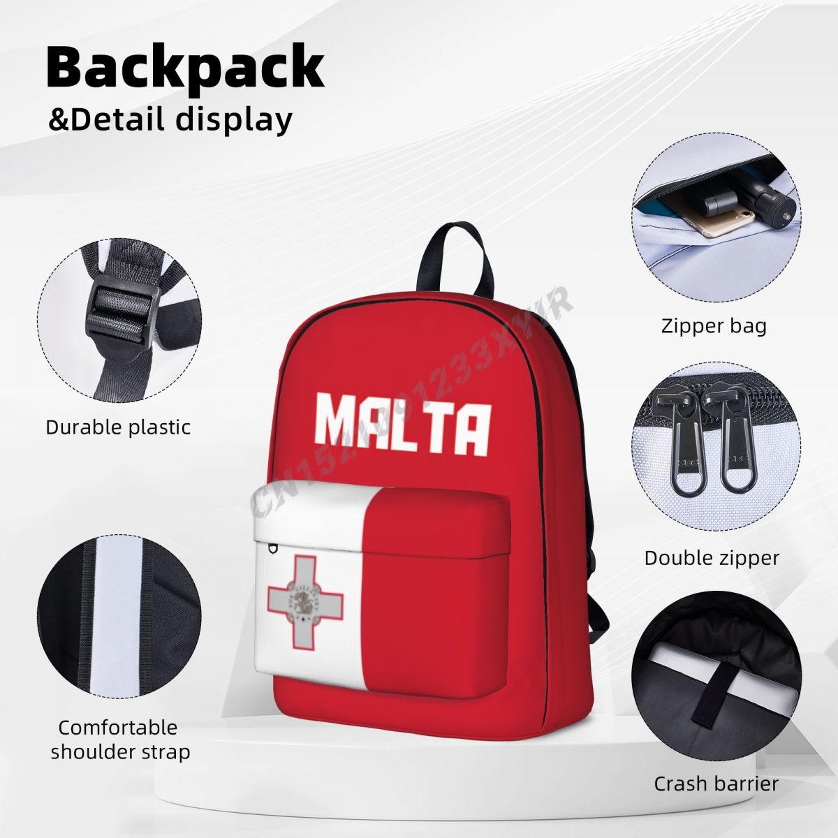 Mochila unissex com bandeira d - Phone Cases Malta avaliação e preço